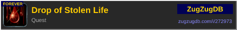Drop of Stolen Life: forum signature banner