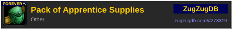 Pack of Apprentice Supplies: forum signature banner