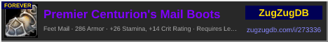 Premier Centurion's Mail Boots: forum signature banner