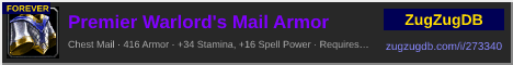 Premier Warlord's Mail Armor: forum signature banner