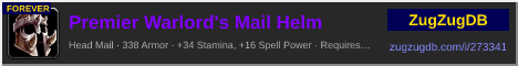 Premier Warlord's Mail Helm: forum signature banner