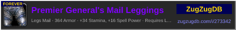 Premier General's Mail Leggings: forum signature banner