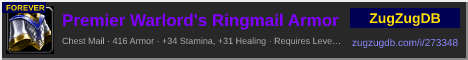 Premier Warlord's Ringmail Armor: forum signature banner
