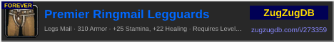 Premier Ringmail Legguards: forum signature banner