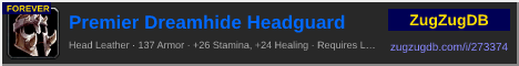 Premier Dreamhide Headguard: forum signature banner