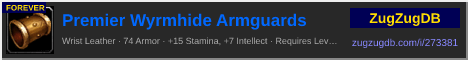 Premier Wyrmhide Armguards: forum signature banner
