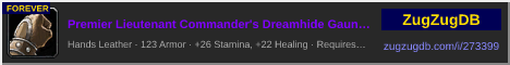 Premier Lieutenant Commander's Dreamhide Gauntlets: forum signature banner