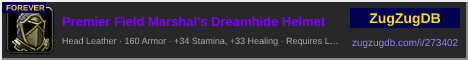 Premier Field Marshal's Dreamhide Helmet: forum signature banner
