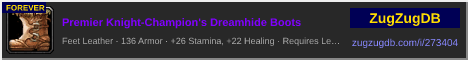 Premier Knight-Champion's Dreamhide Boots: forum signature banner