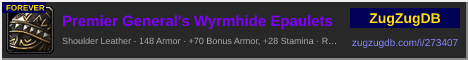 Premier General's Wyrmhide Epaulets: forum signature banner