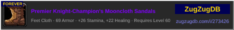 Premier Knight-Champion's Mooncloth Sandals: forum signature banner