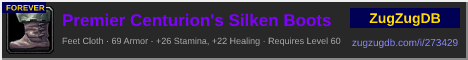 Premier Centurion's Silken Boots: forum signature banner