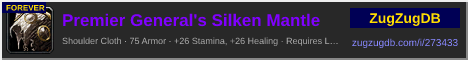 Premier General's Silken Mantle: forum signature banner