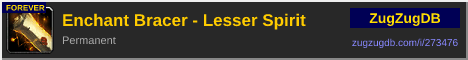 Enchant Bracer - Lesser Spirit: forum signature banner