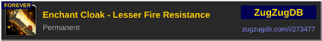 Enchant Cloak - Lesser Fire Resistance: forum signature banner