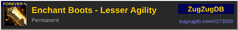 Enchant Boots - Lesser Agility: forum signature banner
