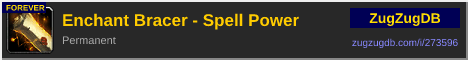 Enchant Bracer - Spell Power: forum signature banner