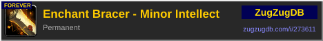 Enchant Bracer - Minor Intellect: forum signature banner