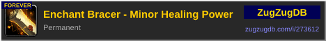 Enchant Bracer - Minor Healing Power: forum signature banner