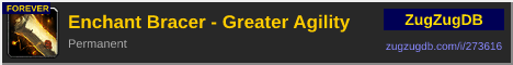 Enchant Bracer - Greater Agility: forum signature banner