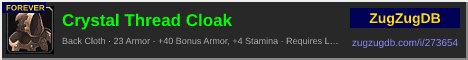 Crystal Thread Cloak: forum signature banner