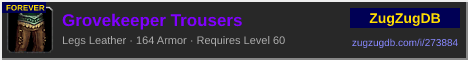 Grovekeeper Trousers: forum signature banner