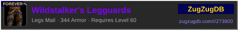 Wildstalker's Legguards: forum signature banner