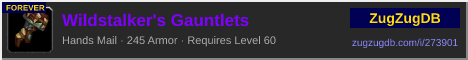 Wildstalker's Gauntlets: forum signature banner