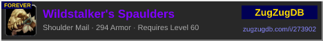 Wildstalker's Spaulders: forum signature banner