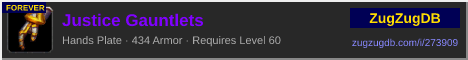 Justice Gauntlets: forum signature banner
