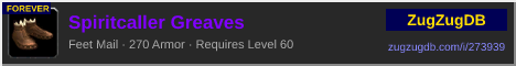 Spiritcaller Greaves: forum signature banner