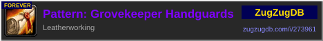 Pattern: Grovekeeper Handguards: forum signature banner