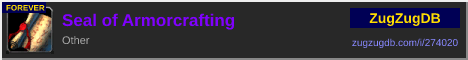 Seal of Armorcrafting: forum signature banner