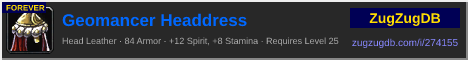 Geomancer Headdress: forum signature banner