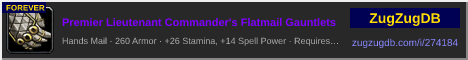 Premier Lieutenant Commander's Flatmail Gauntlets: forum signature banner