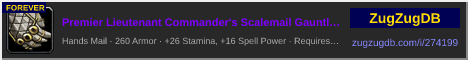 Premier Lieutenant Commander's Scalemail Gauntlets: forum signature banner