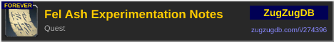 Fel Ash Experimentation Notes: forum signature banner