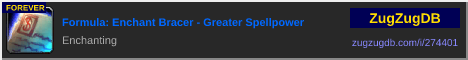 Formula: Enchant Bracer - Greater Spellpower: forum signature banner