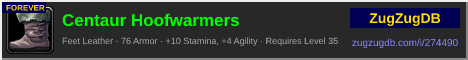 Centaur Hoofwarmers: forum signature banner
