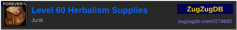 Level 60 Herbalism Supplies: forum signature banner