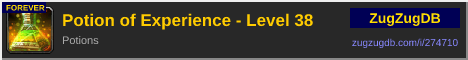 Potion of Experience - Level 38: forum signature banner