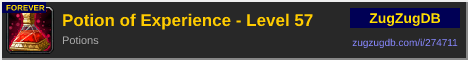 Potion of Experience - Level 57: forum signature banner