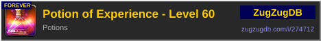 Potion of Experience - Level 60: forum signature banner