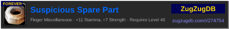 Suspicious Spare Part: forum signature banner