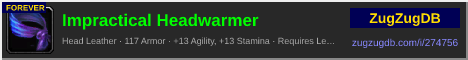 Impractical Headwarmer: forum signature banner
