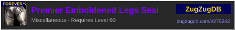 Premier Emboldened Legs Seal: forum signature banner