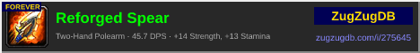 Reforged Spear: forum signature banner