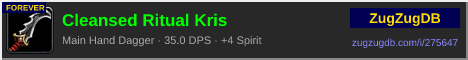 Cleansed Ritual Kris: forum signature banner