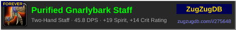 Purified Gnarlybark Staff: forum signature banner