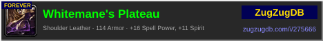 Whitemane's Plateau: forum signature banner